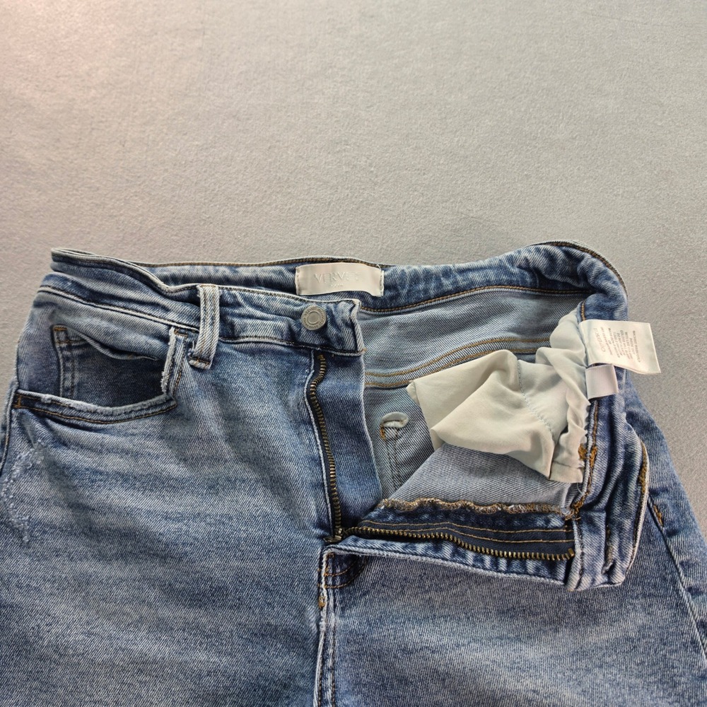 Vervet Rebecca High Waisted Denim Shorts L Distressed Cutoff Western T6367 - Picture 2 of 8